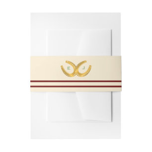 Bandeau De Faire-part Western Horseshoe Mariage