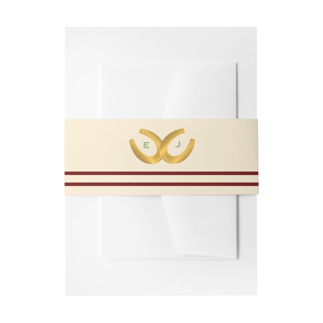 Bandeau De Faire-part Western Horseshoe Mariage (Devant example)