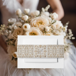 Bandeau De Faire-part White Hummingbird Invitation Belly Band