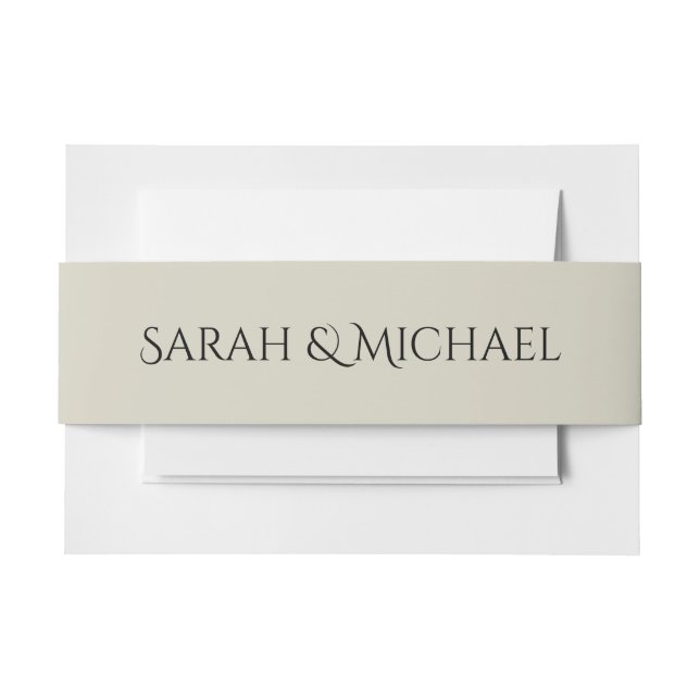 Bandeau De Faire-part White Roses Invitation Belly Band (Devant Example)