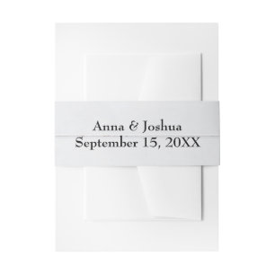 Bandeau De Faire-part White Shabby Chic Wood Invitation Belly Band