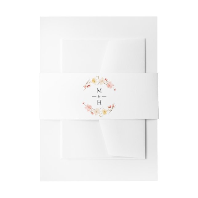 Bandeau De Faire-part Wildflower Monogram Spring Garden Wedding (Devant example)