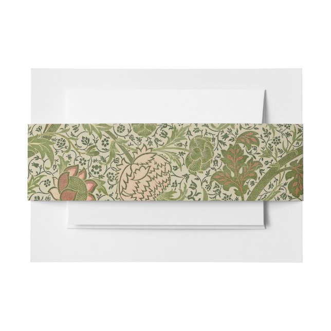 Bandeau De Faire-part William Morris Cray Fleur de Sage Floral Botanique (Devant Example)