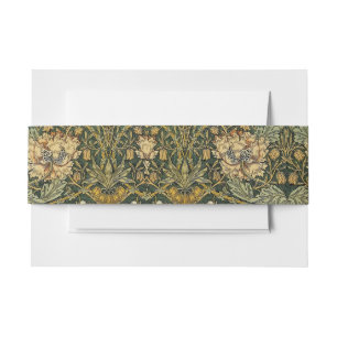 Bandeau De Faire-part William Morris Honeysuckie Vert Jaune