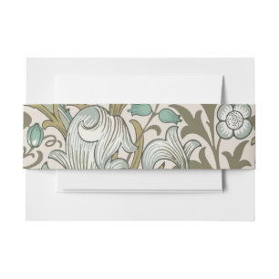 Bandeau De Faire-part William Morris Lys Bleu Or Classique