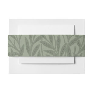 Bandeau De Faire-part William Morris Motif Saule Antique Vert Sauge