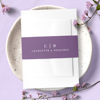 Bandeau De Faire-part Wisteria Mariage simple violet