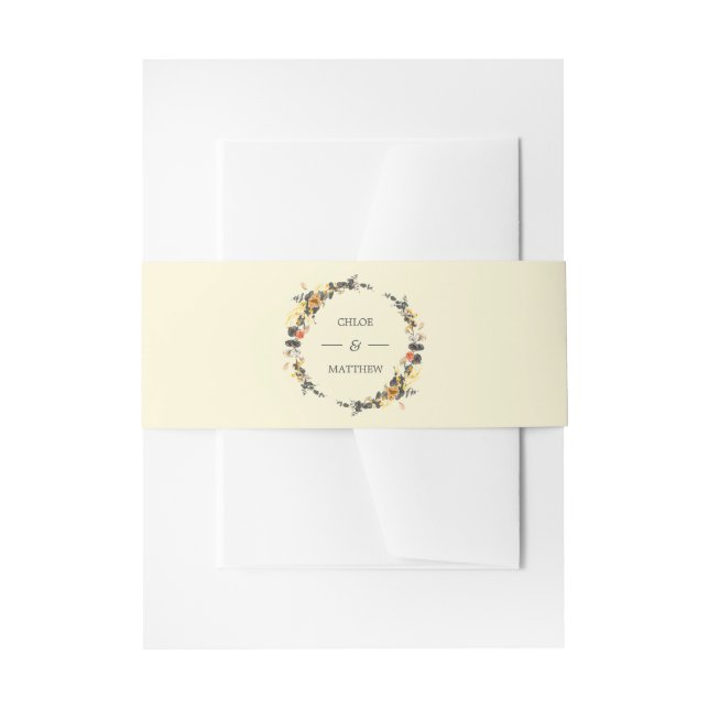 Bandeau De Faire-part Wreath d'automne | Personnalisation moderne du Mar (Devant example)