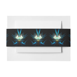 Bandeau De Faire-part Yeux Brûlants Créature Bleue Lumineuse 