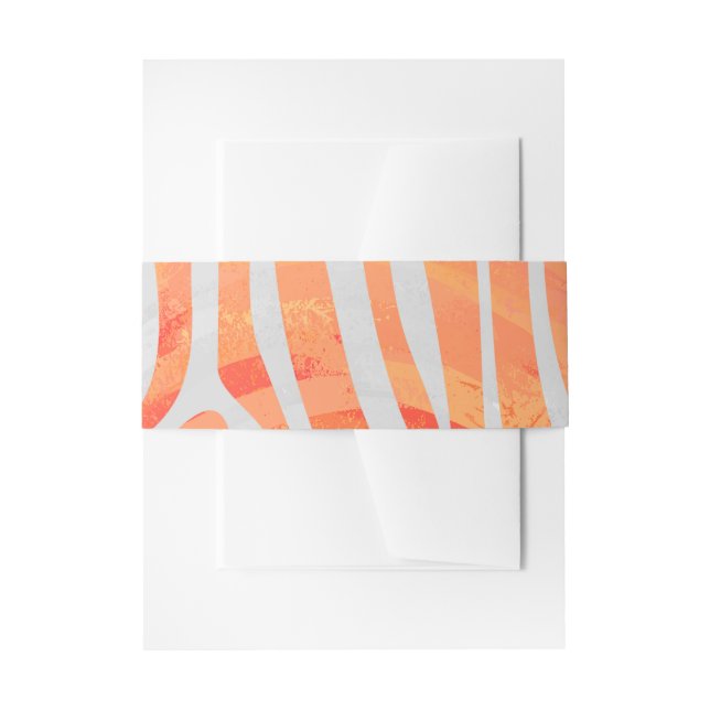 Bandeau De Faire-part Zebra Orange and White Print (Devant example)