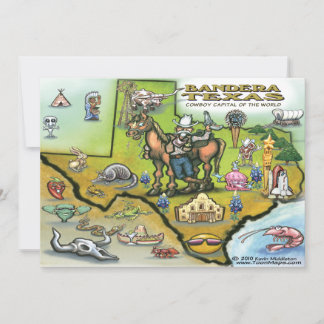 Bandera TEXAS Carte Invitation