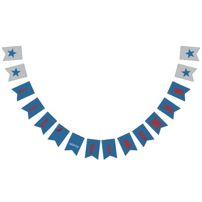 Banderole à carreaux dessinée à la main de Petit P (Tout)