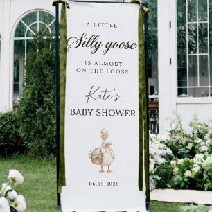 Banderole de Baby Shower Silly Goose, Oie Personna