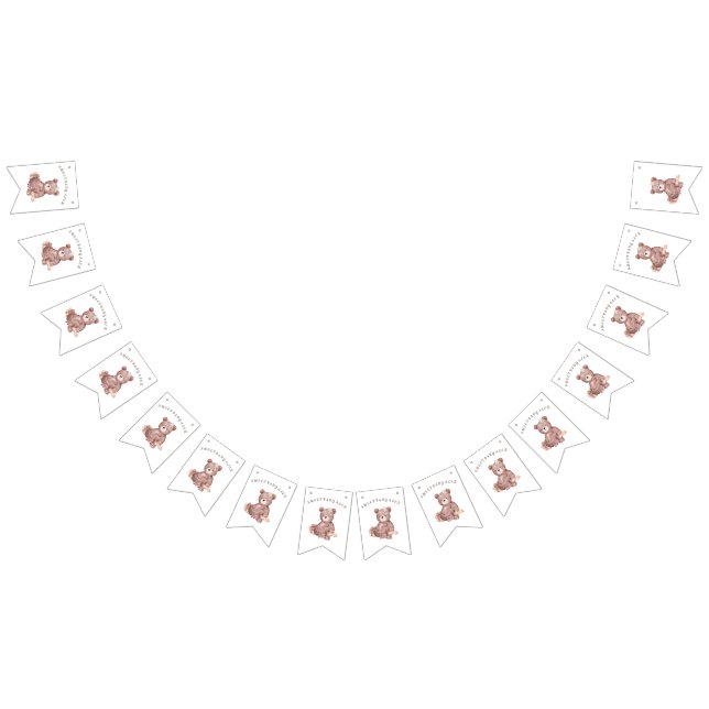 Banderole de baptême pour bébé ourson mignon (Tout)