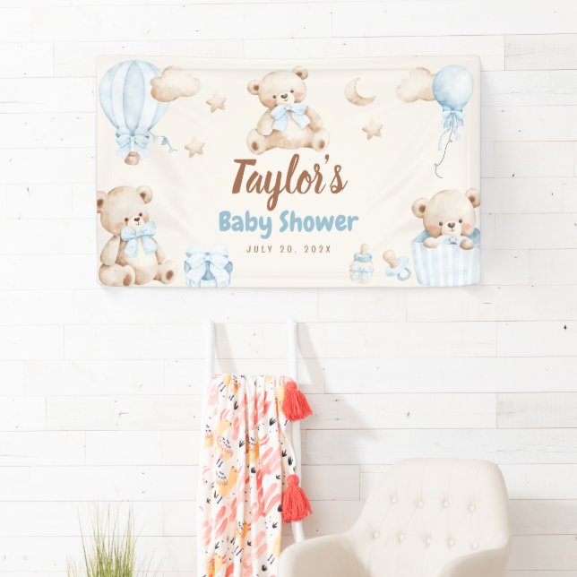 Banderole de Bienvenue pour Fête de Naissance Tedd (En situation)