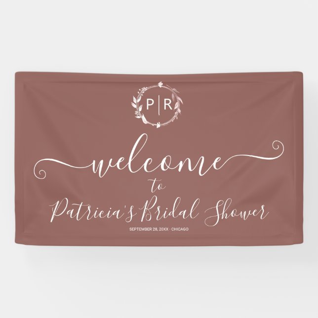 Banderole de Bienvenue pour une Fête de Fiançaille (Horizontal)