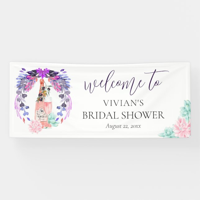 Banderole de Bienvenue pour une Mariée Moderne ave (Horizontal)