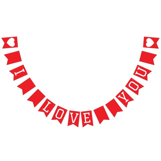 banderole de bunting "JE T'AIME"  (Tout)