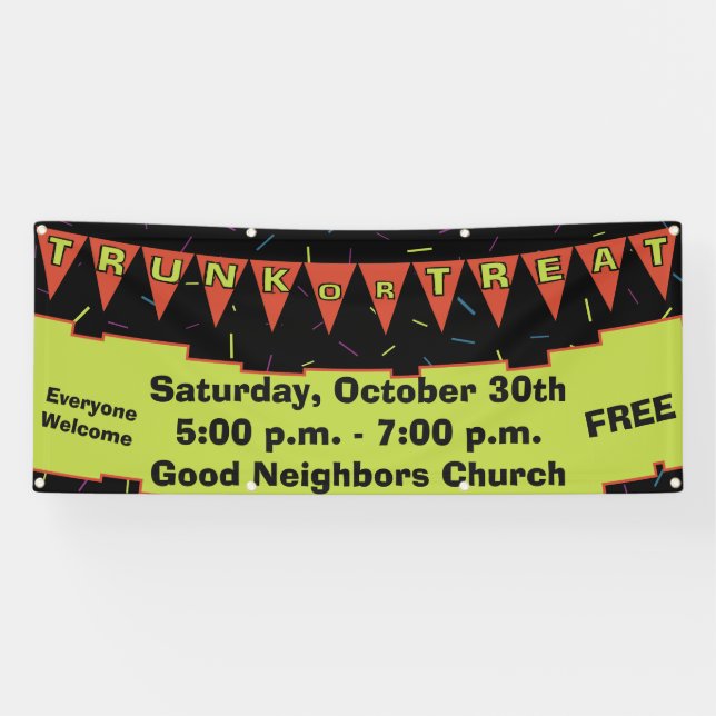 Banderole de décoration Trunk Or Treat (Horizontal)
