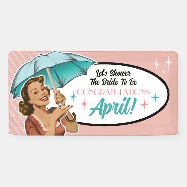 Banderole de fête pour Baby Shower / Mariage avec  (Horizontal)