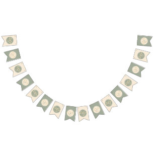 Banderole de mariage vert sauge