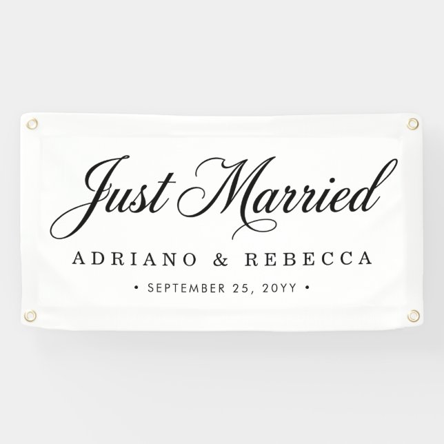 Banderole de voiture 'Juste Mariés' (Horizontal)