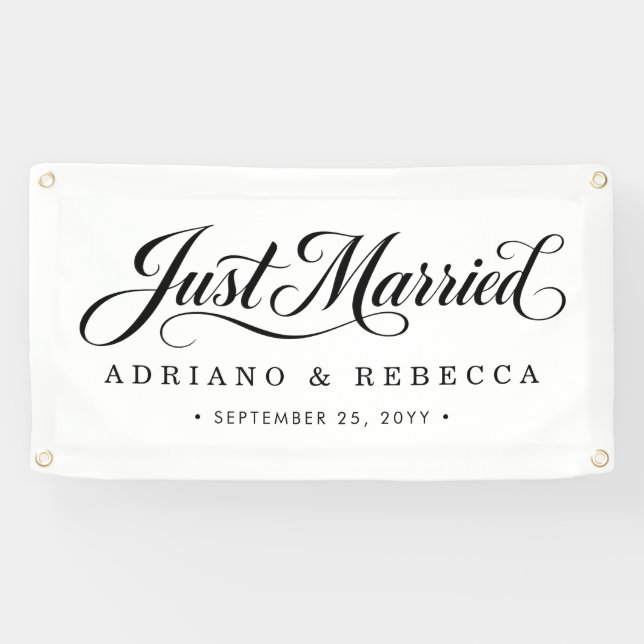 Banderole de voiture 'Juste Mariés' (Horizontal)