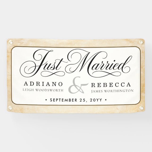 Banderole de voiture 'Juste Mariés' (Horizontal)