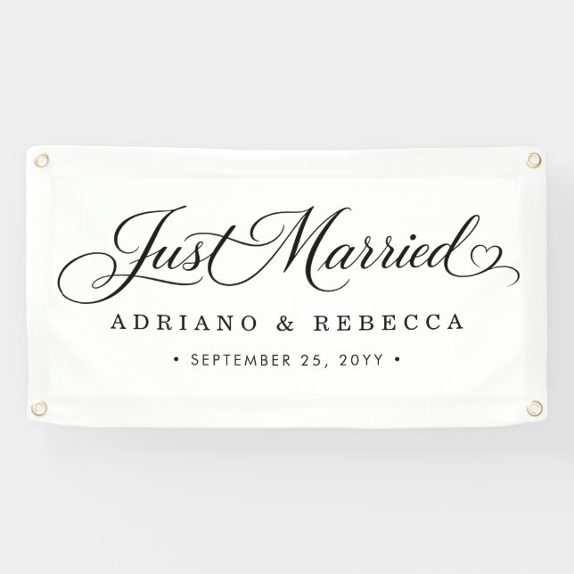 Banderole de voiture 'Juste Mariés' (Horizontal)