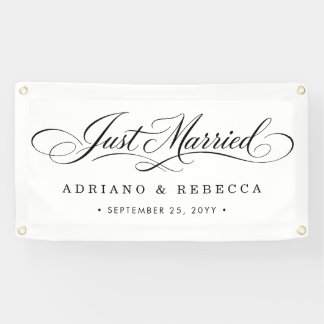 Banderole de voiture 'Juste Mariés'