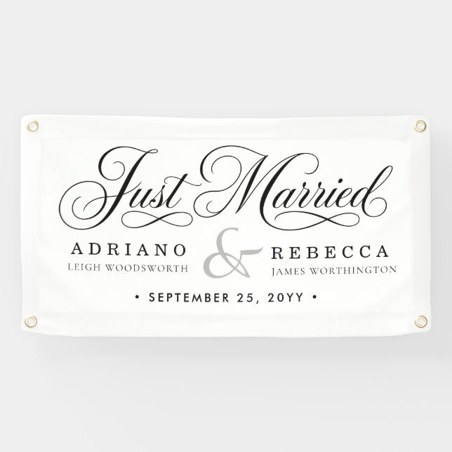 Banderole de voiture 'Juste Mariés' (Horizontal)