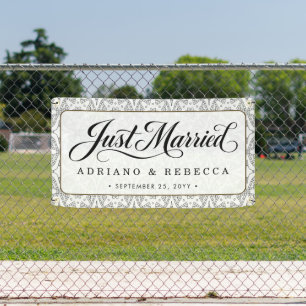 Banderole de voiture 'Juste Mariés'