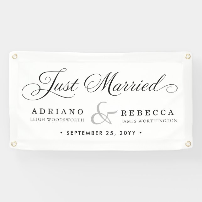 Banderole de voiture 'Juste Mariés' (Horizontal)
