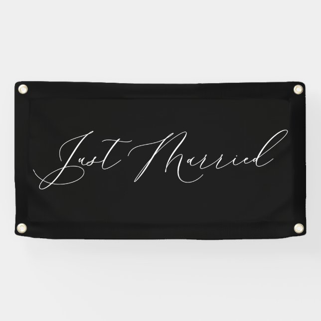 Banderole de voiture pour départ de mariage 'Juste (Horizontal)