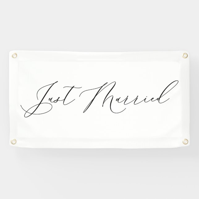 Banderole de voiture pour départ de noces 'Juste m (Horizontal)