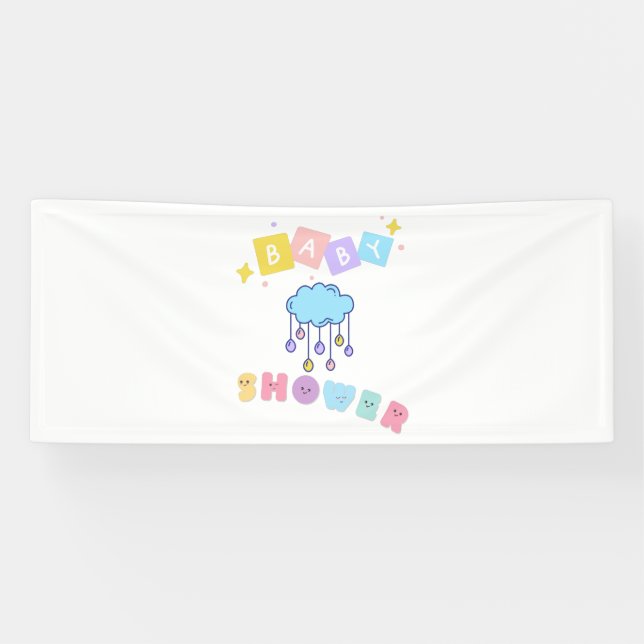 Banderole en vinyle 2,5x6 pour Baby Shower (Horizontal)