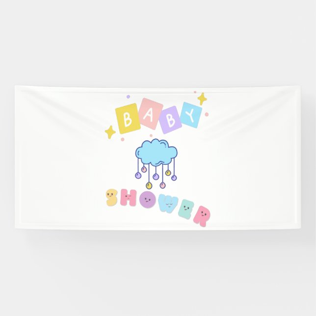 Banderole en vinyle 4x8 pour Baby Shower (Horizontal)