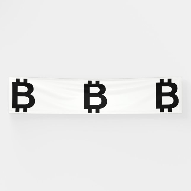 Banderole en vinyle Bitcoin B Bold 2,5x12 (Horizontal)