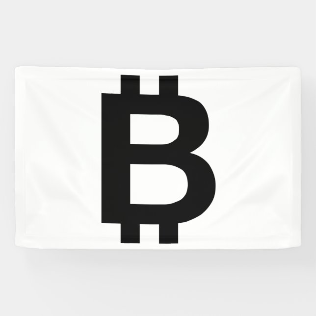Banderole en vinyle Bitcoin B Bold 2,5x4 (Horizontal)