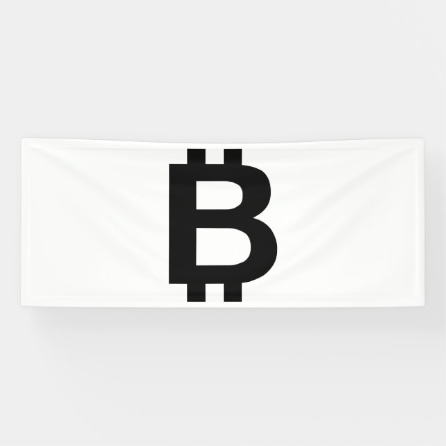 Banderole en vinyle Bitcoin B Bold 2,5x6 (Horizontal)