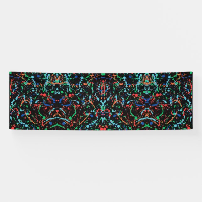 Banderole en vinyle Cool Party Paint Splashes 2,5x (Horizontal)