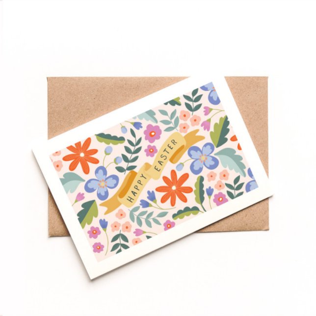 Banderole florale brillante Bonne carte de voeux d (Créateur téléchargé)