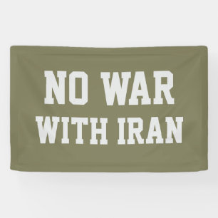 Banderole NON GUERRE AVEC L'IRAN