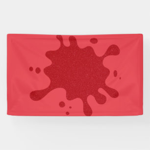 Banderole personnalisée rouge tomate à goutte (0,9