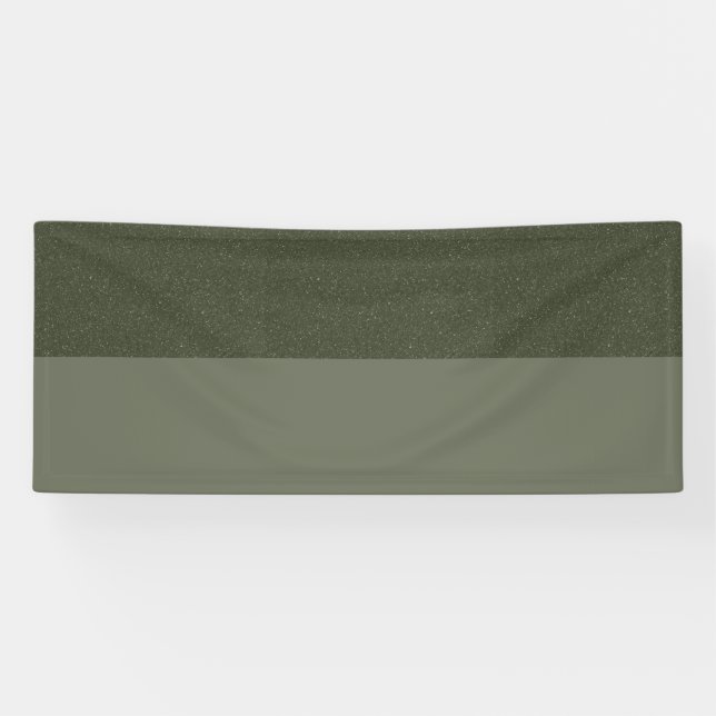 Banderole personnalisée vert mousse Two-Tone (Horizontal)