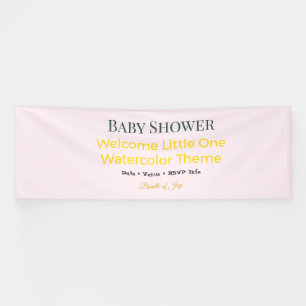 Banderole pour Baby Shower   Joie à l'aquarelle