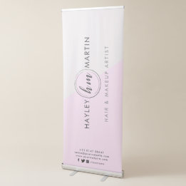 Banderole Rétractable Coiffeur et maquillage Logo personnalisé ou salon 