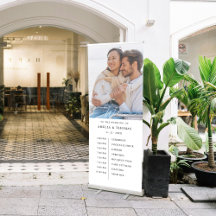 Graphique chronologique de bienvenue photo moderne