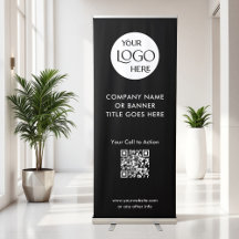 Logo de l'événement professionnel noir Code QR