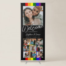 Rainbow Strokes Photo Collage LGBT Mariage Bienven